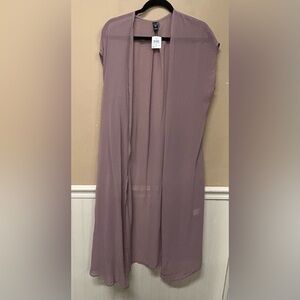 Windsor Light Weight Semi Sheer Pink Duster Size Small NWT